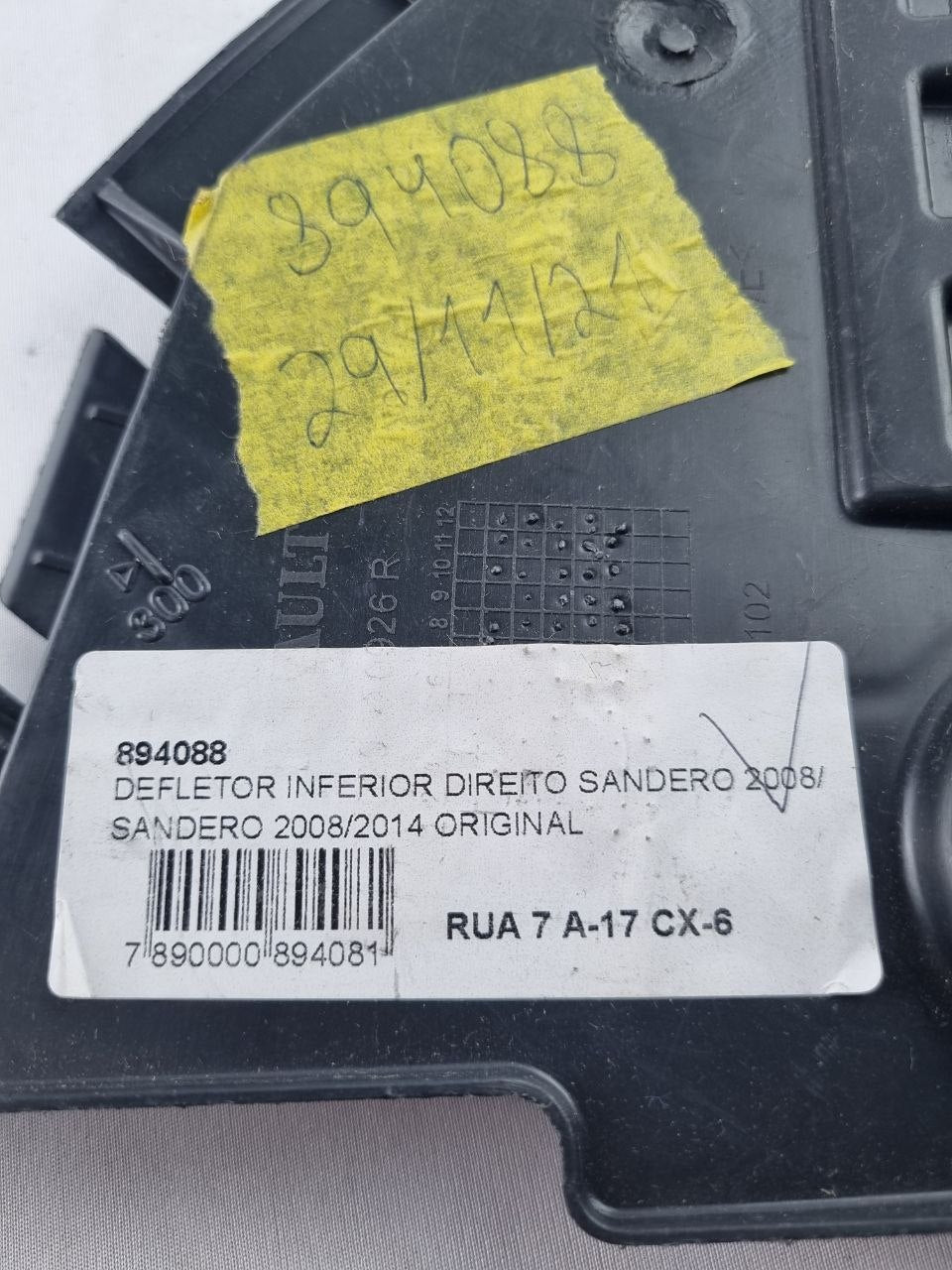 Defletor Inferior Diant Dir Renault Sandero 2008/2014 -