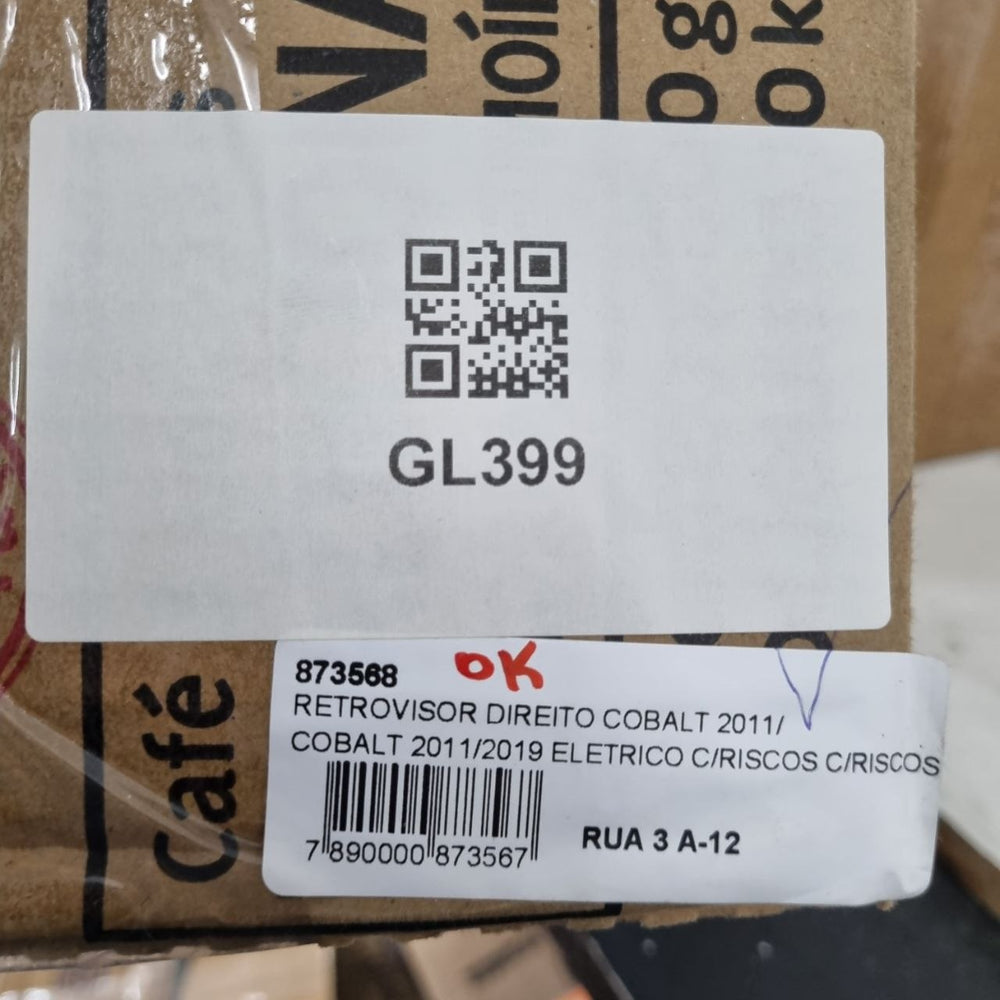 Retrovisor Diant Dir Chevrolet Cobalt 2011/2019