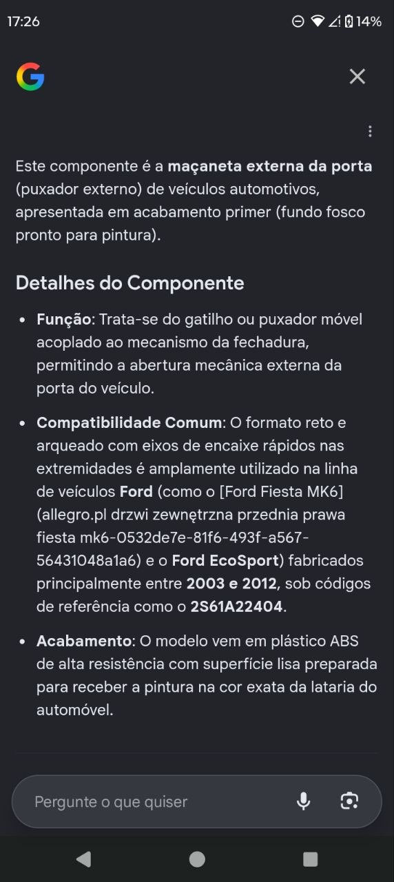 Maçaneta Externa Porta Ford Focus 2013/2019 Nova
