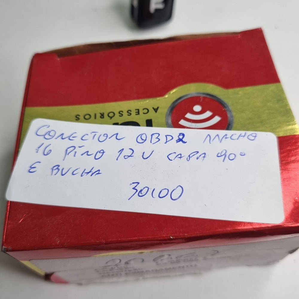 Conector OBD2 Macho 16 Pinos 90° com Bucha Tury CXPRO 3.1 Universal Novo