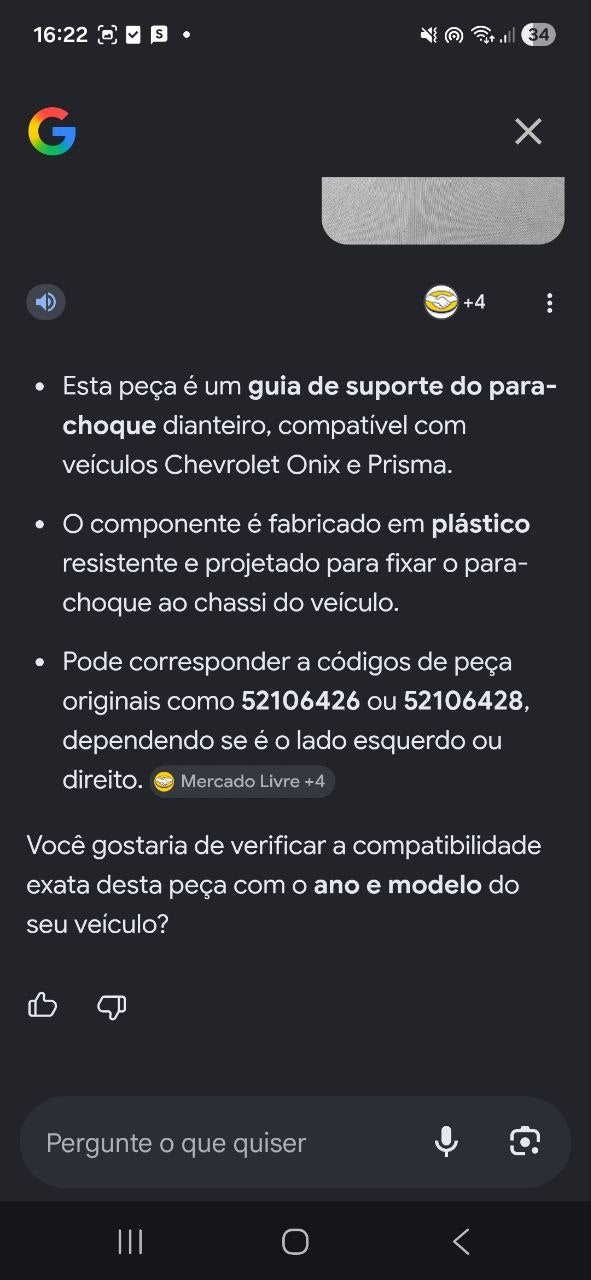 Suporte Guia Para-choque Diant Chevrolet Onix/Prisma 2012/2019