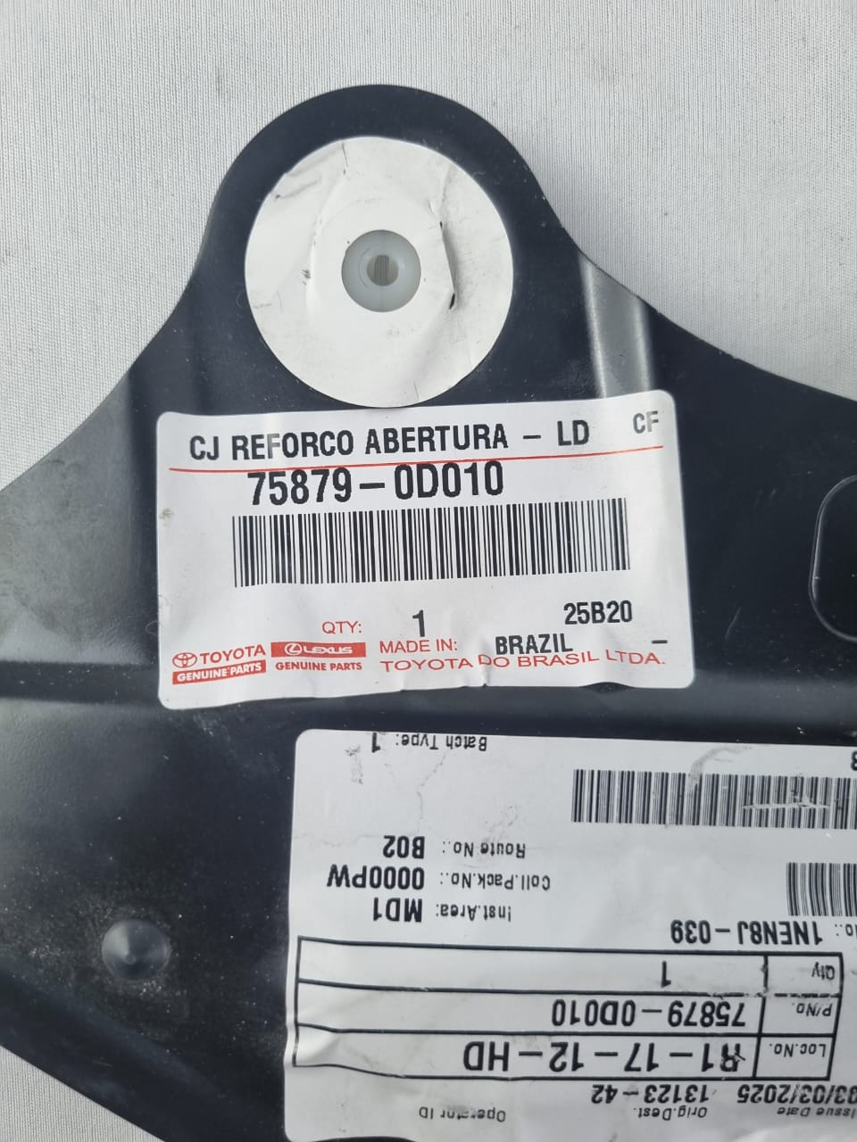 Reforco Abertura Tras Esq Toyota Yaris 2018/2023 Novo