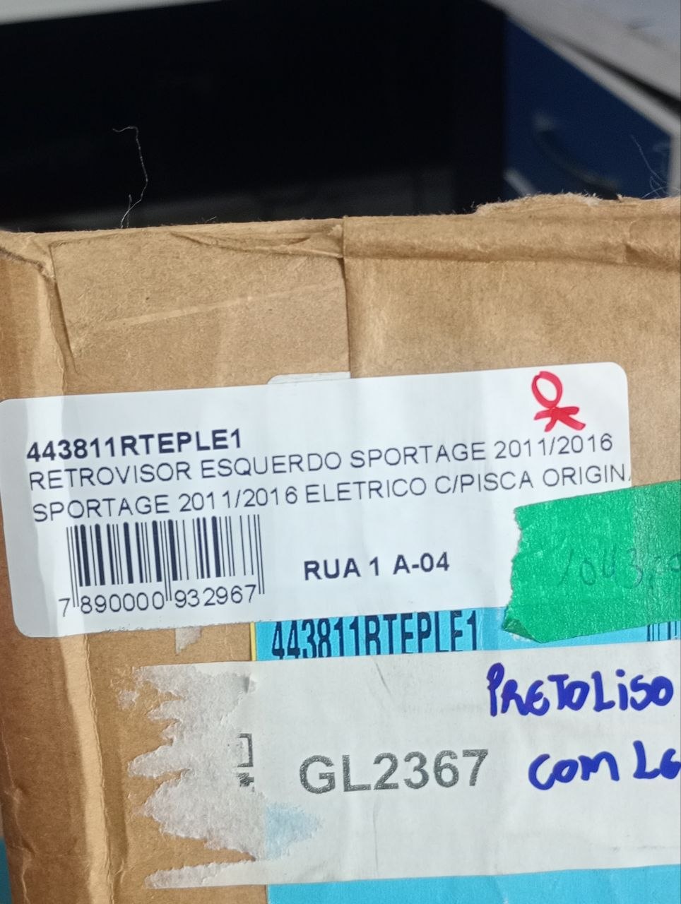 Retrovisor Externo Esq Kia Sportage 2011/2016