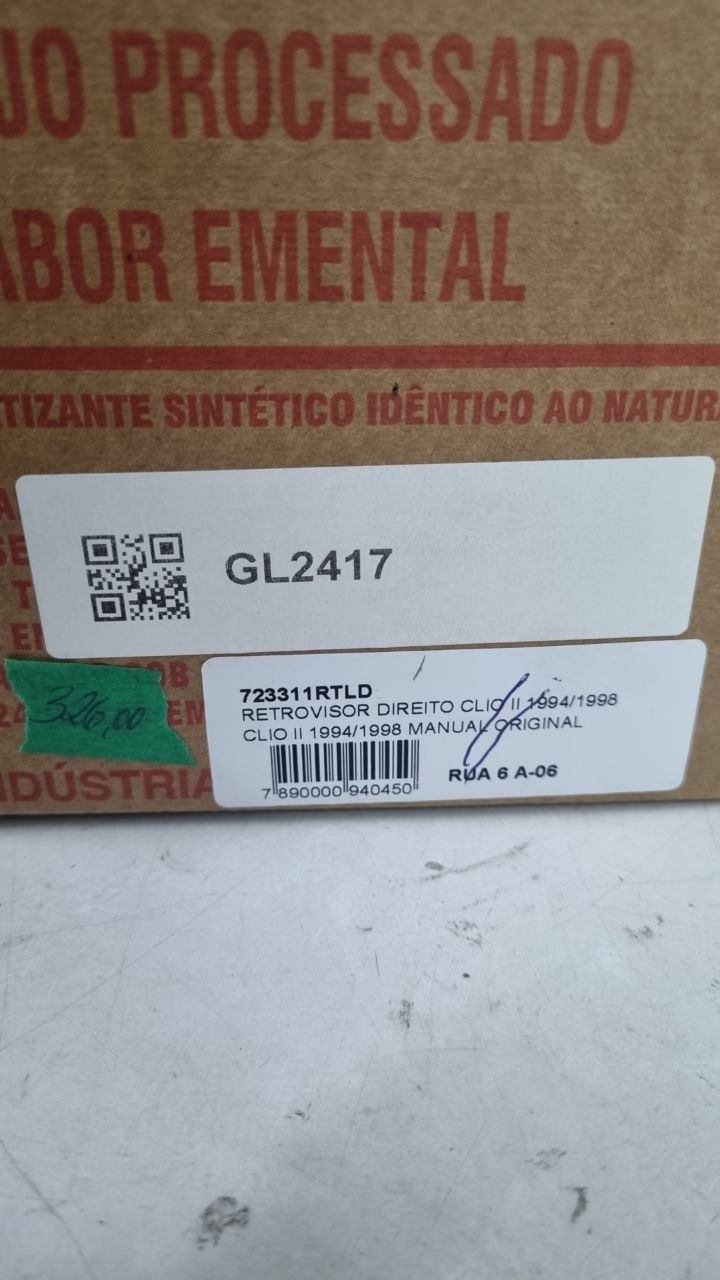 Retrovisor Externo Dir Renault Clio II 1994/1998