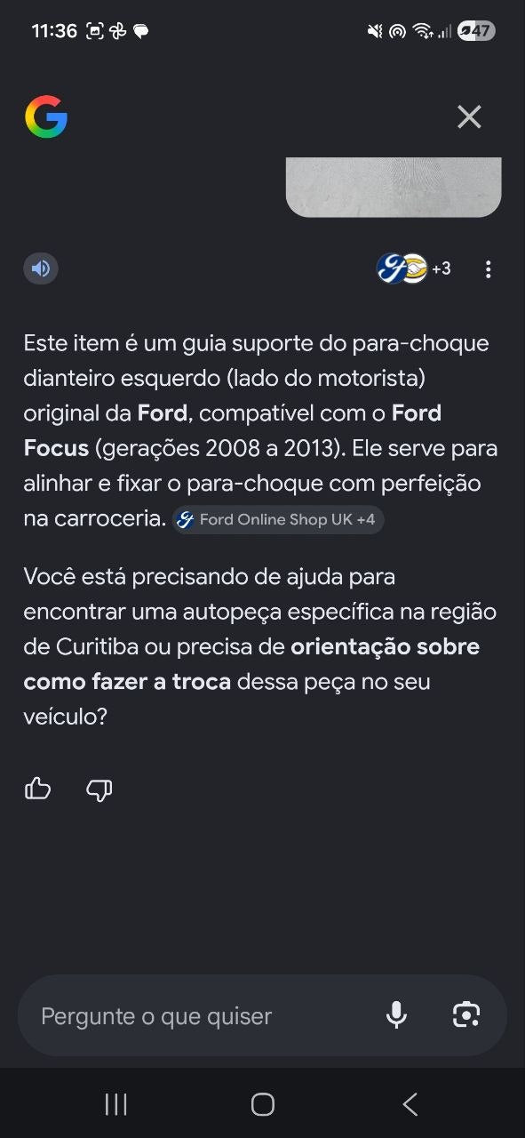 Suporte Para-choque Diant Esq Ford Focus 2008/2013