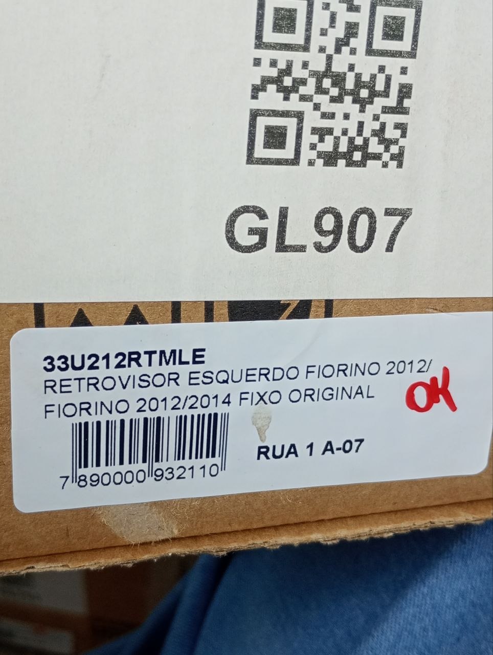 Retrovisor Esq Fiat Fiorino 2012/2014
