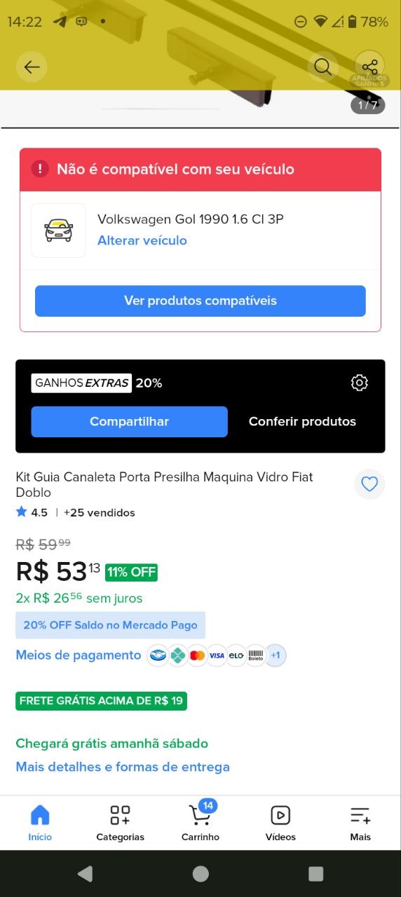 Kit Guia Canaleta Porta Presilha Máquina Vidro Fiat Doblo 2001/2022 Novo