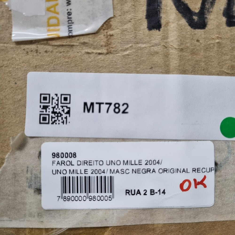 Farol Diant Dir Fiat Uno Mille 2004/