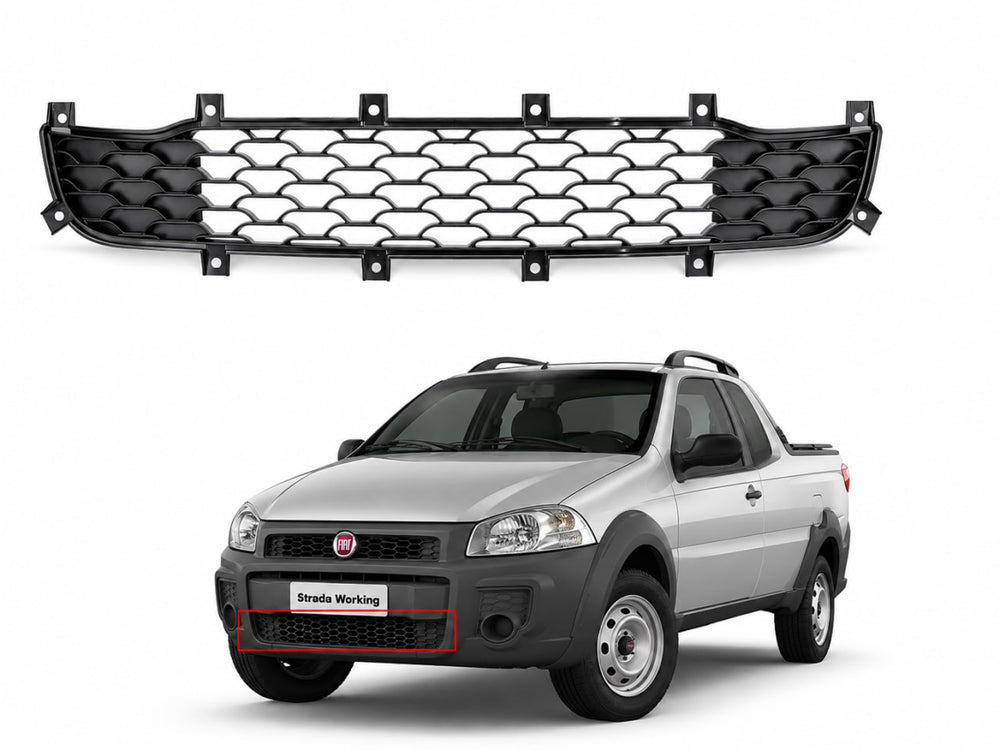 Grade Inf Parachoque Fiat Strada 2014/2020 Nova