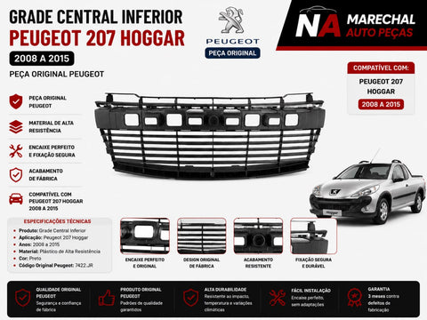 Grade Central Inf Peugeot 207 Hoggar 2008/2015 Nova