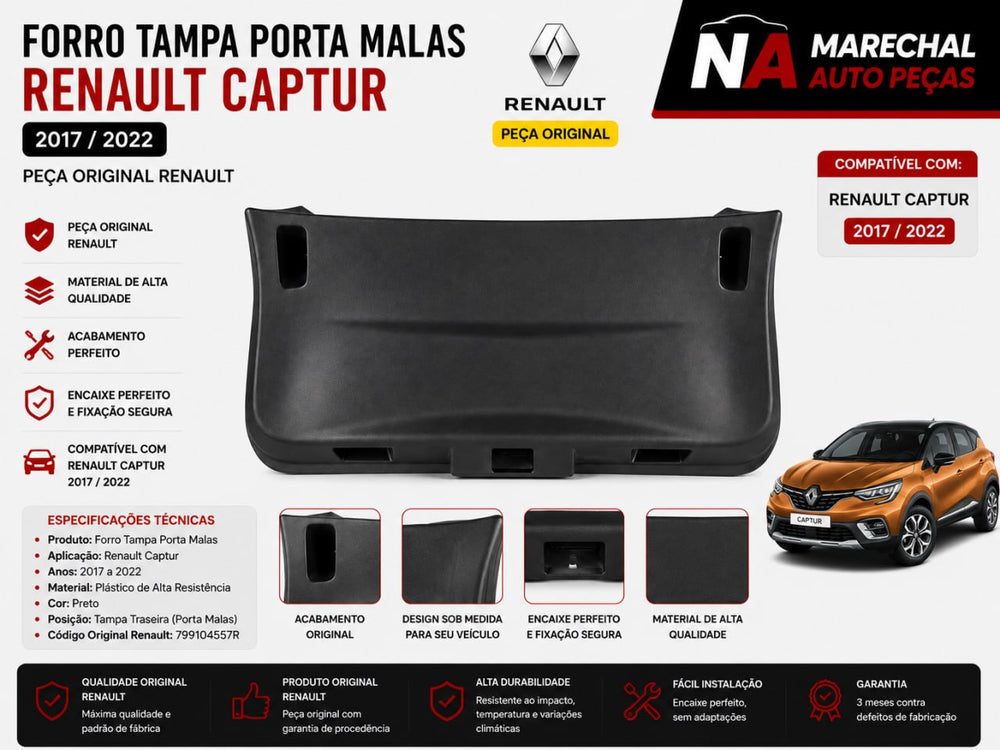 Forro Tampa Porta Malas Renault Captur 2017/2022